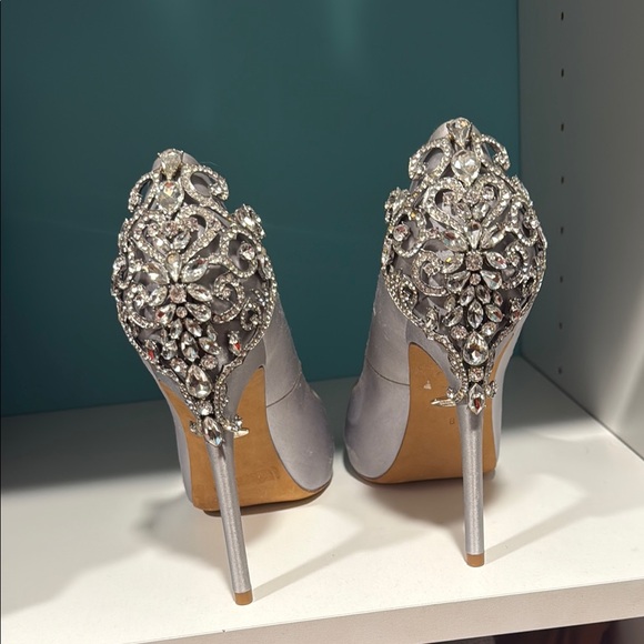 Badgley Mischka Shoes - Elegant Silver Crystal Embellished Women's Heels